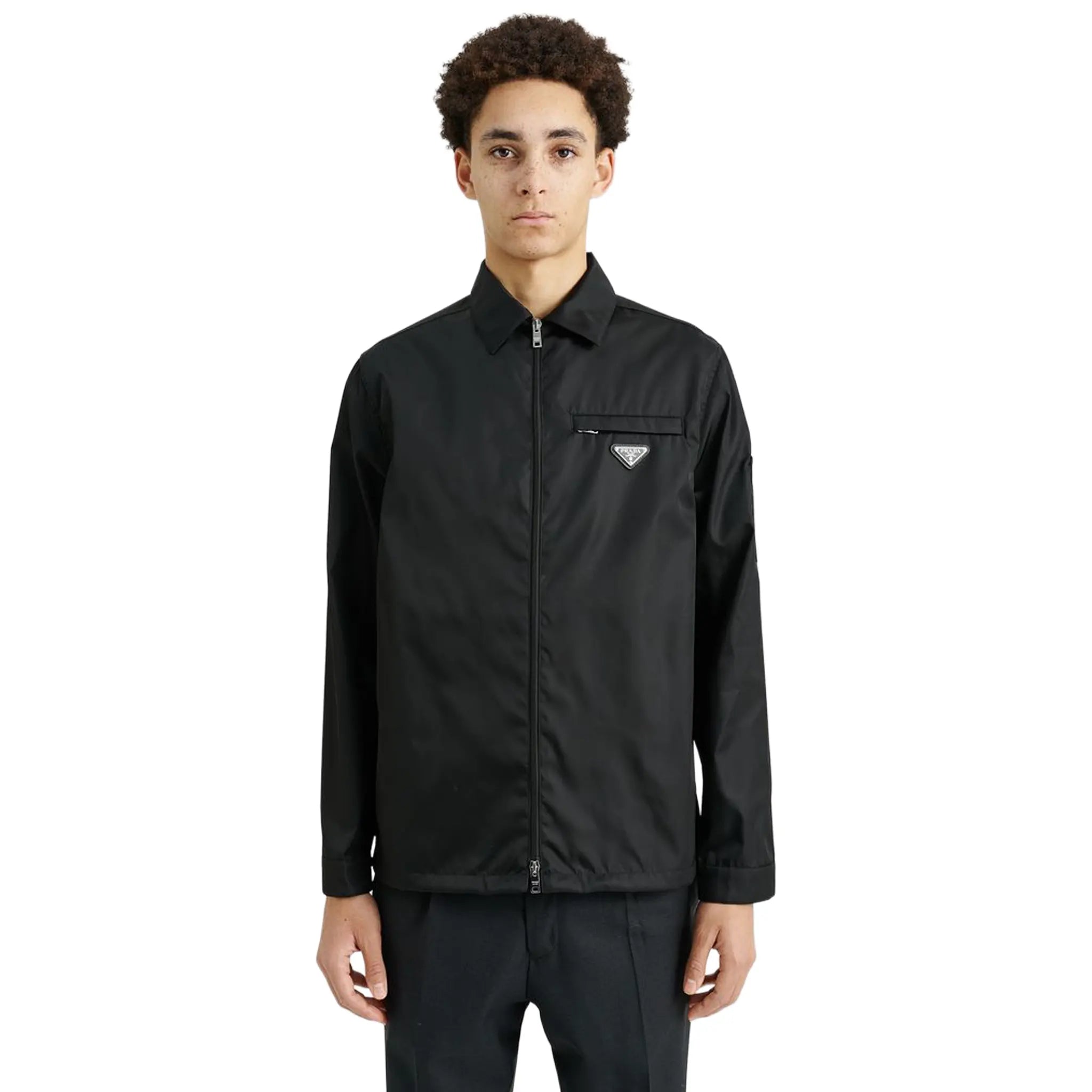 Prada Re-Nylon Gabardine Black Shirt